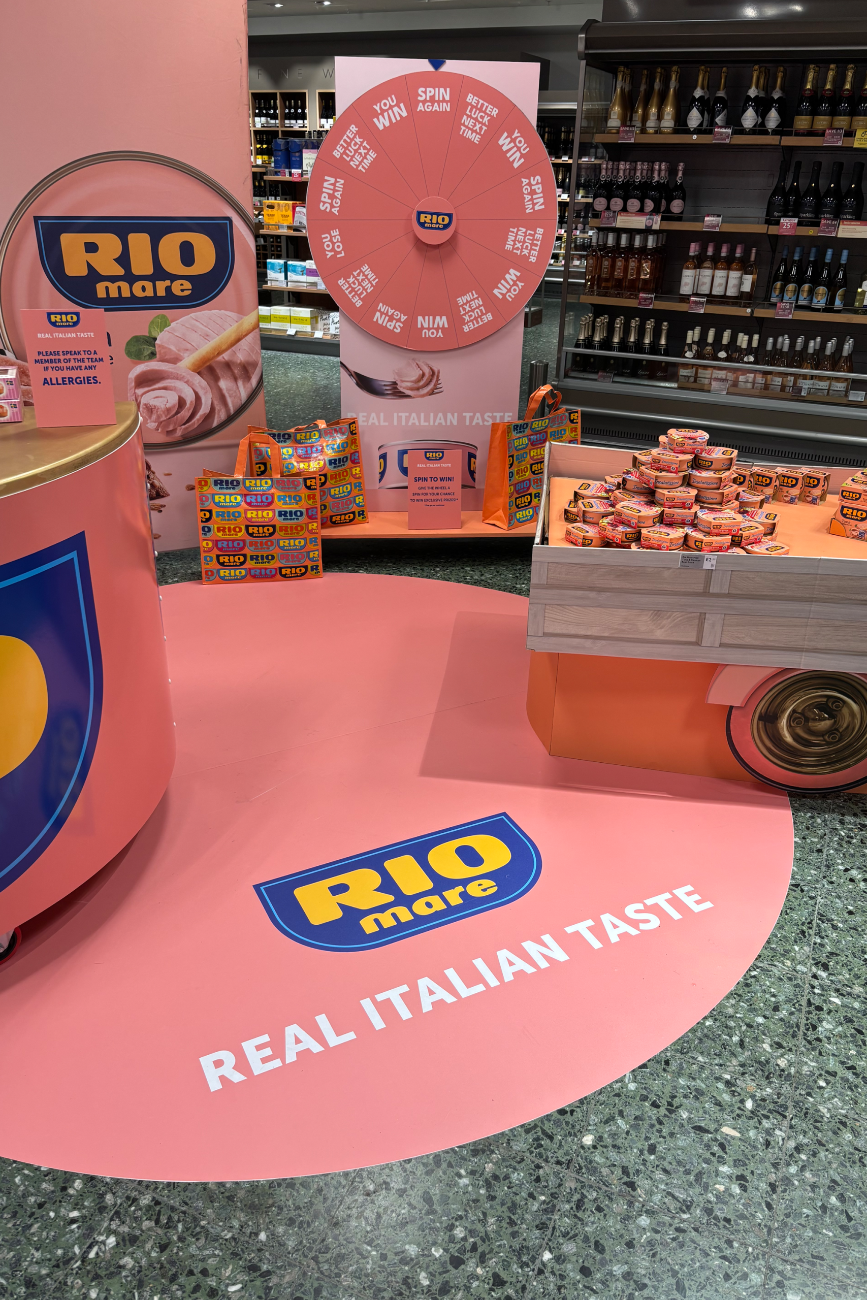 Rio Mare X Waitrose Bluewater: Front of store sampling activation
